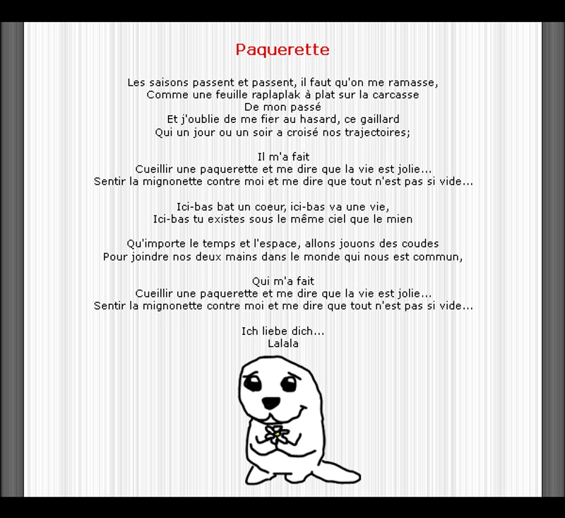 Pochette de l'opus Paquerette