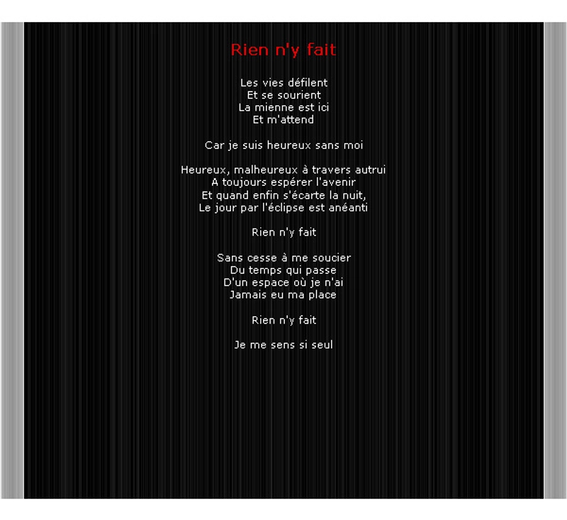 Pochette de l'opus Rien n'y fait